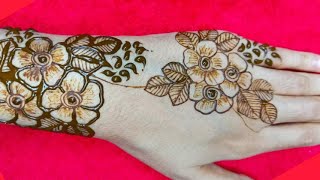 Easy and Beautiful Back hand Mehndi designs||Flower Mehndi designs for Back Hand||New Henna designs