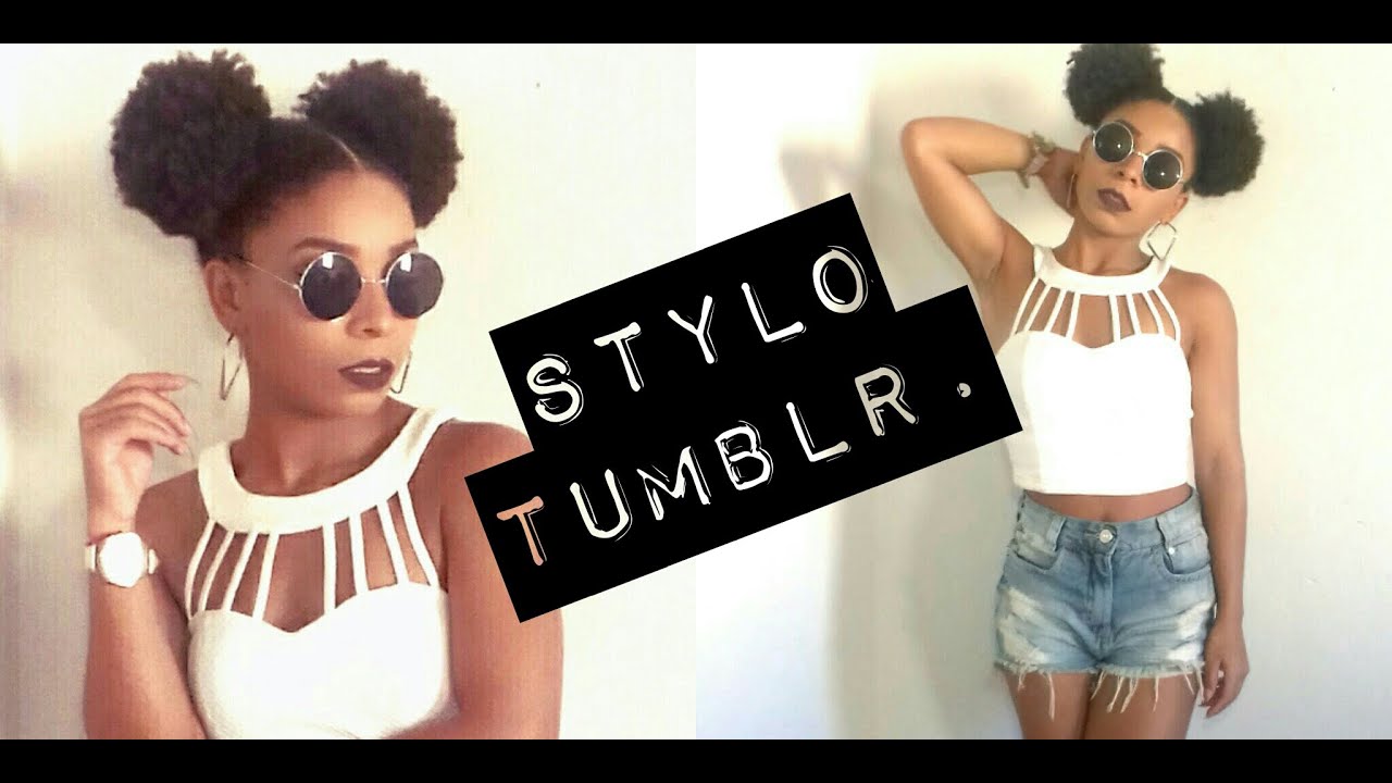 Como Fazer Penteado Tumblr / cabelo crespo e cacheado