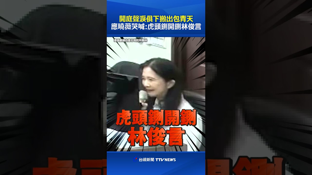 開庭聲淚俱下搬出包青天 應曉薇哭喊：虎頭鍘開鍘林俊言 #應曉薇