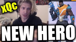 xQc checks out the NEW OVERWATCH SUPPORT HERO: Baptiste