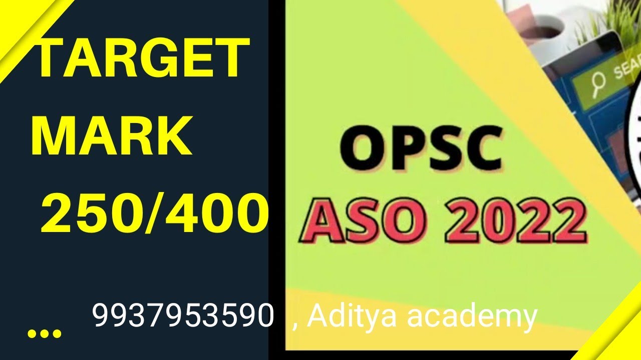 OPSC ASO.. 🎯 TARGET.. MARK - YouTube