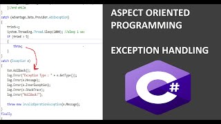 C# Exception Handling With Aspect Oriented Programming