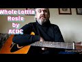 Whole Lotta Rosie ACDC acoustic tutorial