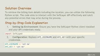 How to Get Billing Item Details Using the SoftLayer Python Client