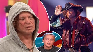 Mickey Rourke leaves ‘Celebrity Big Brother’ over inappropriate language and behavior.