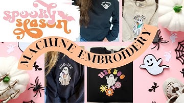 HALLOWEEN MACHINE EMBROIDERY, FALL EMBROIDERY INSPIRATION, MACHINE EMBROIDERY DESIGNS, Boo-jee shirt