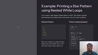 Nested While loop with one example 