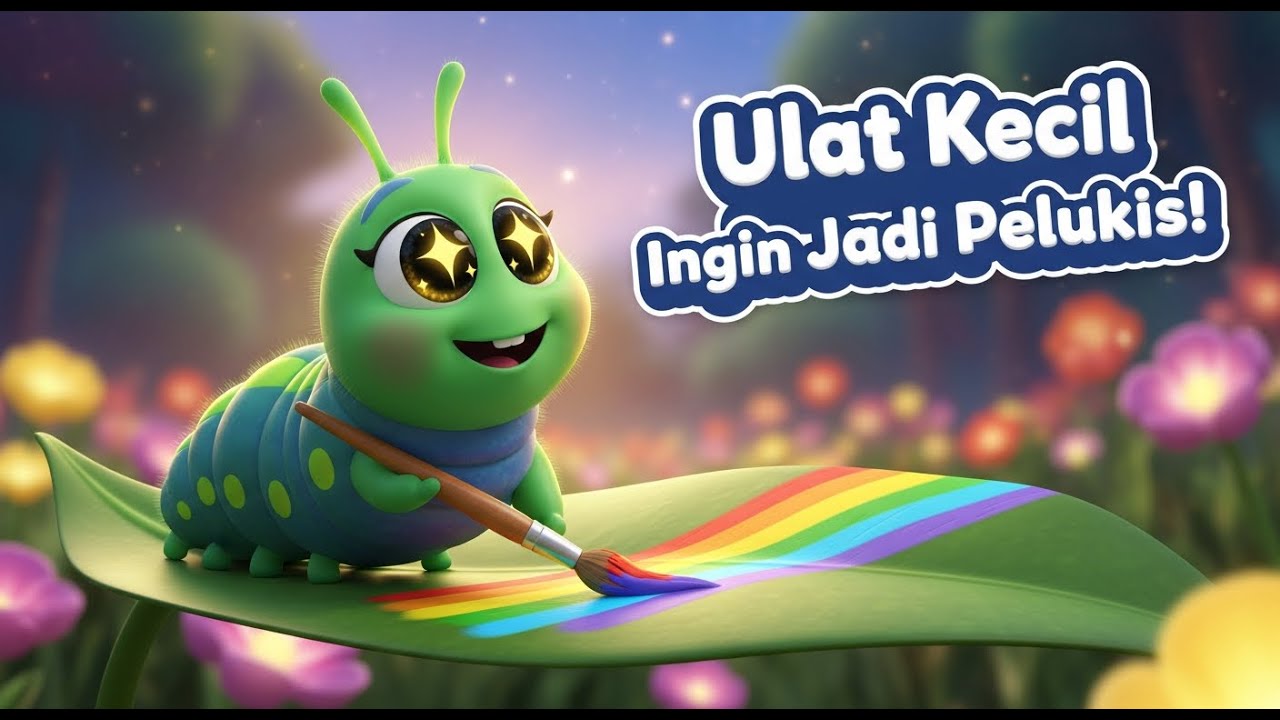 Ulat Kecil Ingin Jadi Pelukis 🌈 | Dongeng Anak Edukatif