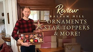 Balsam Hill Christmas Ornaments, Star Tree Toppers, & More!  Review & Closeup  Decorations