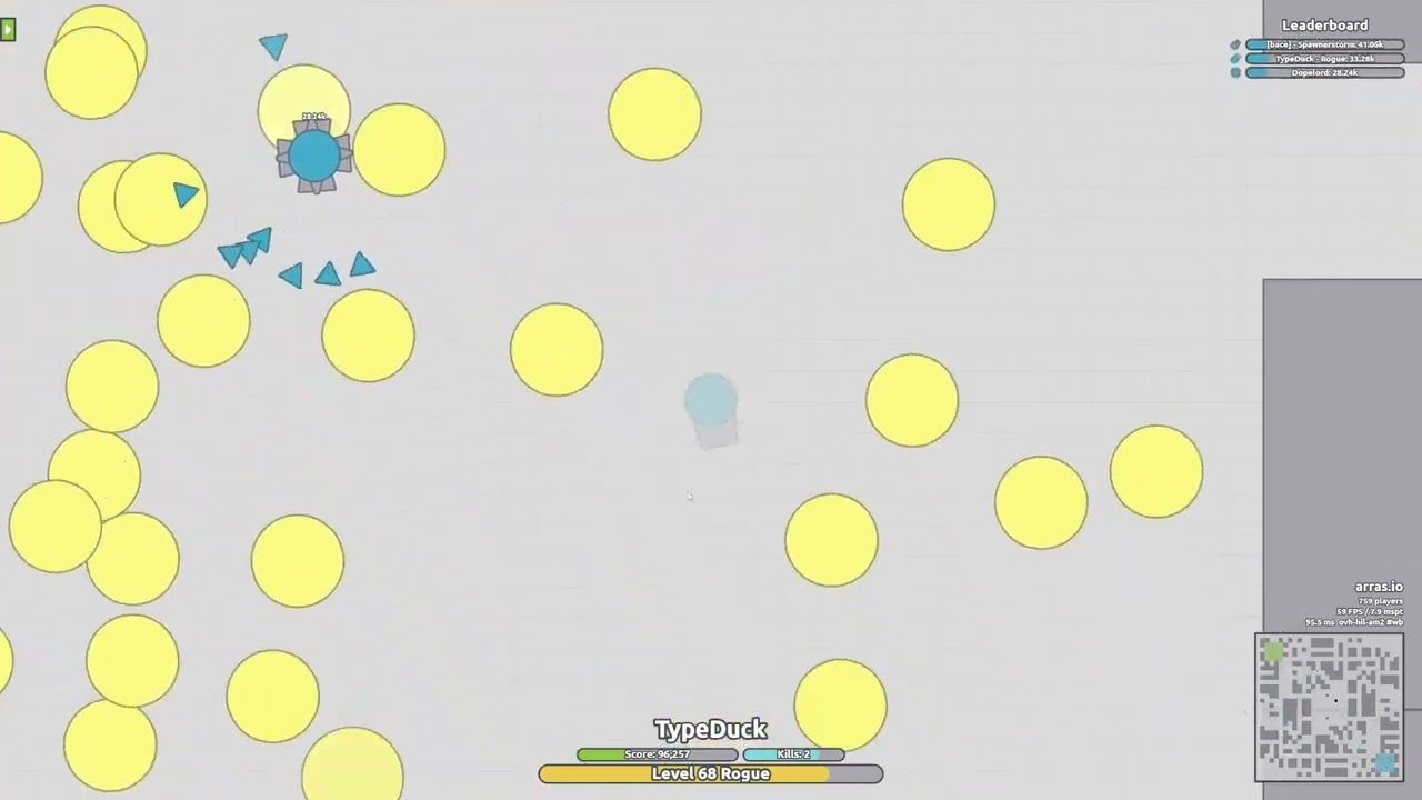 Mostly rogue/finger kills (Arras.io)