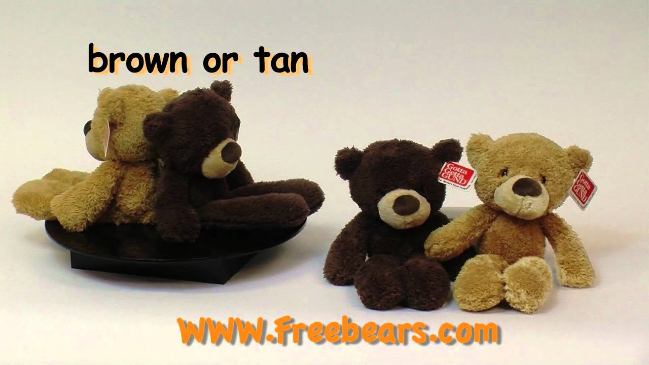 Fuzzy Stuffed Teddy Bears by Gund, Available at Freebears.com