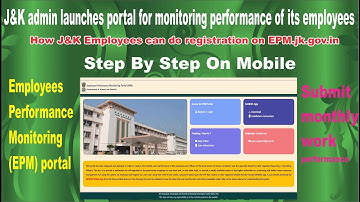 Employees Performance Monitoring | EPM Portal | Monthly Work Performance submittion  | Govt emp. J&K