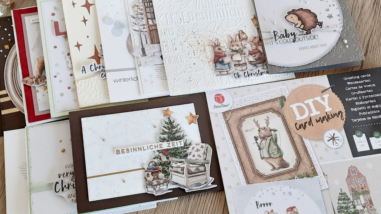 10 Karten mit einem DIY Card making Block von #action Action - YouTube