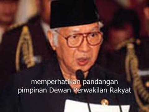 Pidato Pengunduran Diri Presiden Soeharto President Suharto Resignation Speech