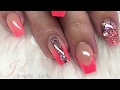 Acrylic nails | summer nails | cjp | glam and glits