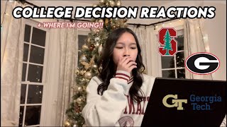 COLLEGE DECISION REACTIONS 2024 (UGA, GA Tech, & Stanford) | Nicole Liu