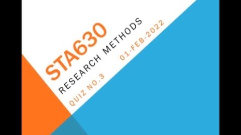 STA630 INTRODUCTION, DEFINITION & VALUE OF RESEARCH Quiz No 3