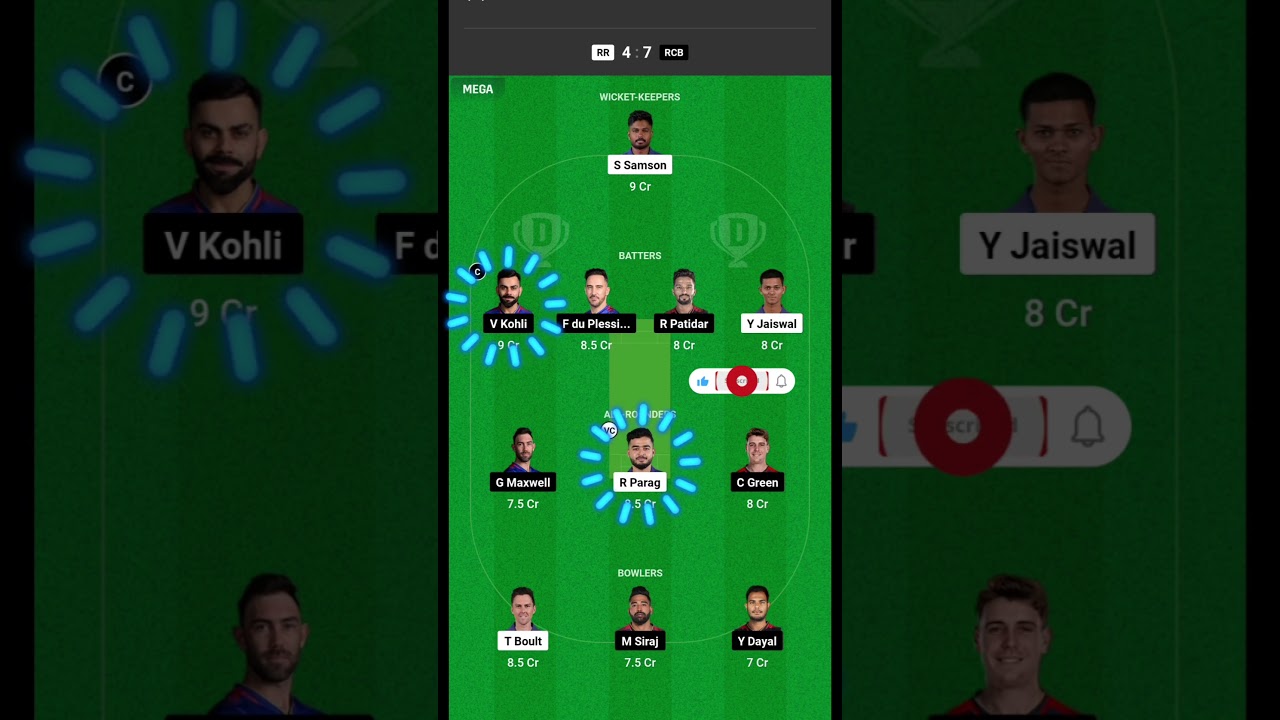 RR vs RCB Dream11 Prediction, RR vs RCB Dream11 Team, RR vs RCB IPL 2024 ΕΙ...