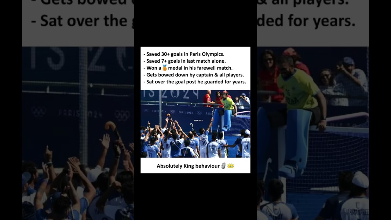 What a perfect fairwell for captain Sreejesh 