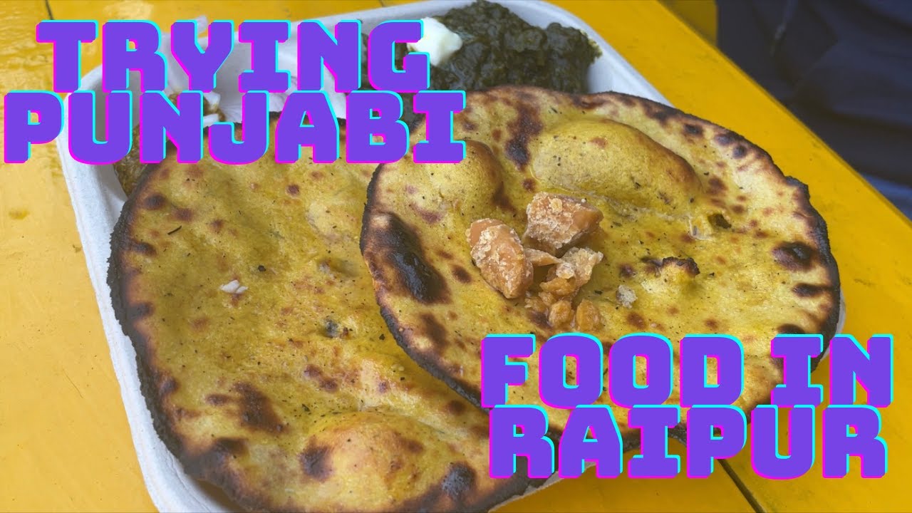 Makhe the roti, Sarso Di Sag in Raipur | Street Food Review | Raipur Street Food
