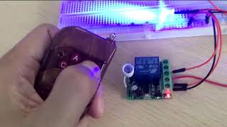 How to program 433mhz DC 12V 1CH RF Relay Transmitter and Receiver Module