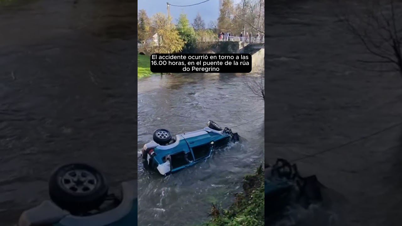 Muere un hombre tras caer con su coche al río en Sarria