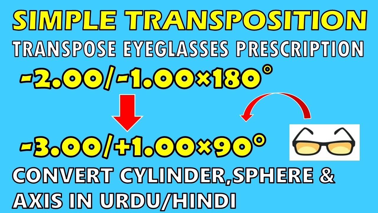 SIMPLE TRANSPOSITION Explained|HOW To Transpose Eyeglasses Prescription & When
