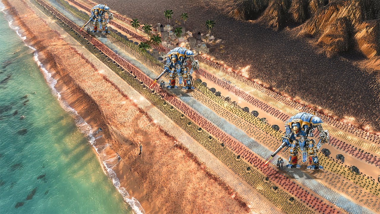 5,000,000 TYRANIDS vs SPACE MARINES Beach Defense - Ultimate Epic Battle Simulator 2