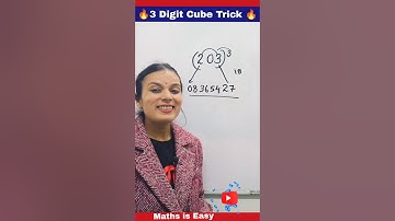 3 Digit Cube Trick 🔥 | Quickest way to find cube of any number #youtubeshorts #ashortaday #shorts