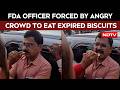 'Eat These Expired Biscuits': FDA Officer Forced By Angry Crowd In Maharashtra