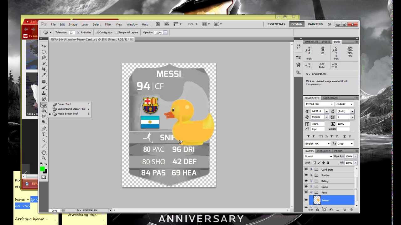 How To Customize Your Own FIFA 14 UT Card - YouTube