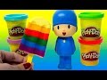 Pocoyo Play Doh Rainbow Ice Cream Play Dough Desserts Пластилін Покојо Toy Videos