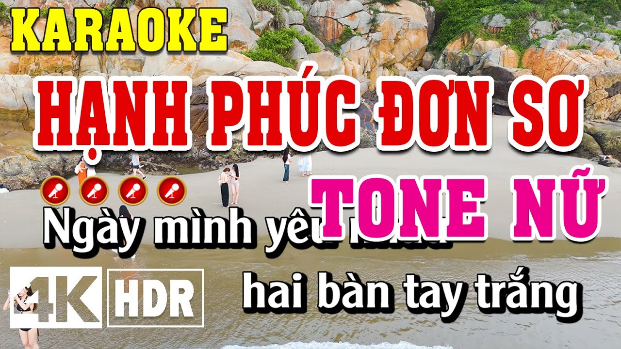 Hạnh Phúc Đơn Sơ Karaoke Tone Nữ Beat Chuẩn | Đình Long Karaoke