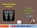 [Inverted V Character Shape]CHARACTER PATTERN 9 | STAR PATTERN SERIES IN JAVA |