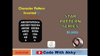 [Inverted V Character Shape]CHARACTER PATTERN 9 | STAR PATTERN SERIES IN JAVA |