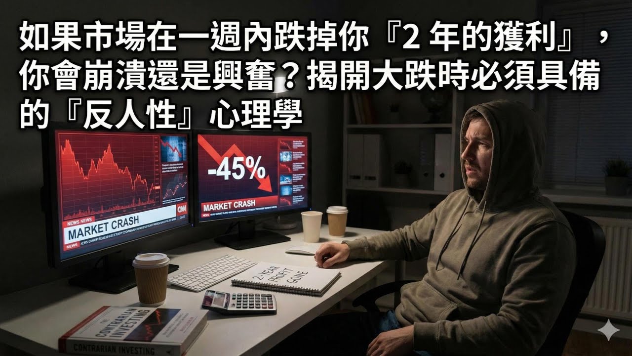 「如果市場在一週內跌掉你『2 年的獲利』，你會崩潰還是興奮？揭開大跌時必須具備的『反人性』心理學」