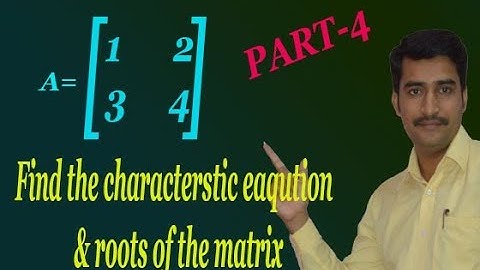 Characterstic equation and characterstic roots best and simple example(PART-4) diploma maths