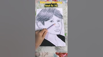 I try to draw BTS jungkook ||#shorts #bts #btsarmy #jungkook #craftwithyogini