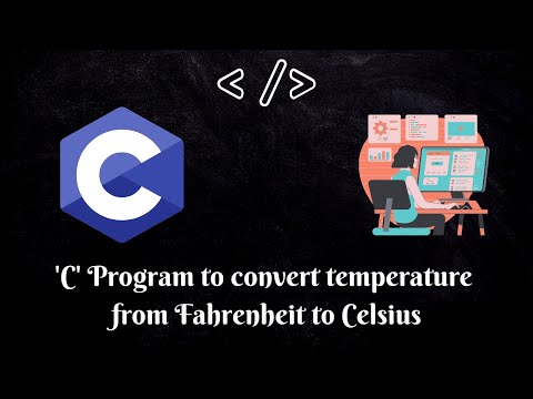 Programming |'C' Program to convert temperature from Fahrenheit to Celsius| Temperature Conversion|