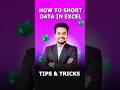 How To Short Data In Excel | Tips &amp; Tricks | The Sanbytes