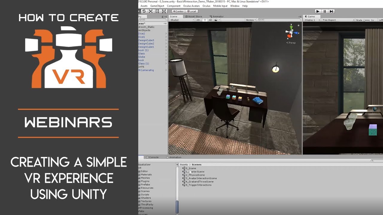 Vittig forslag Intens Webinar | Creating a Simple VR Experience Using Unity - YouTube