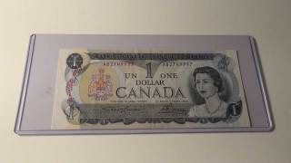 1973 $1 Note from the Bank of Canada