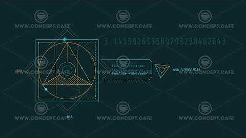 Looped animation of geometric contour shapes HUD element.
