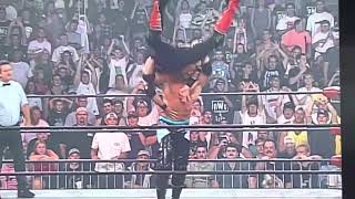 A Super Inverted Atomic Drop to the Pee Pee of Syxx from the Knee of DDP - Diamond Dallas Page WCW