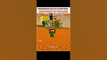 HEROBRINE saved Village Kids (Sad Story/Part 1) 🥺 - KAMIN Edit #minecraft #shorts