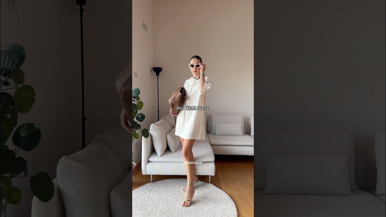 Dark Brown or Cream? This chic H&M shift dress is your fall essential! 