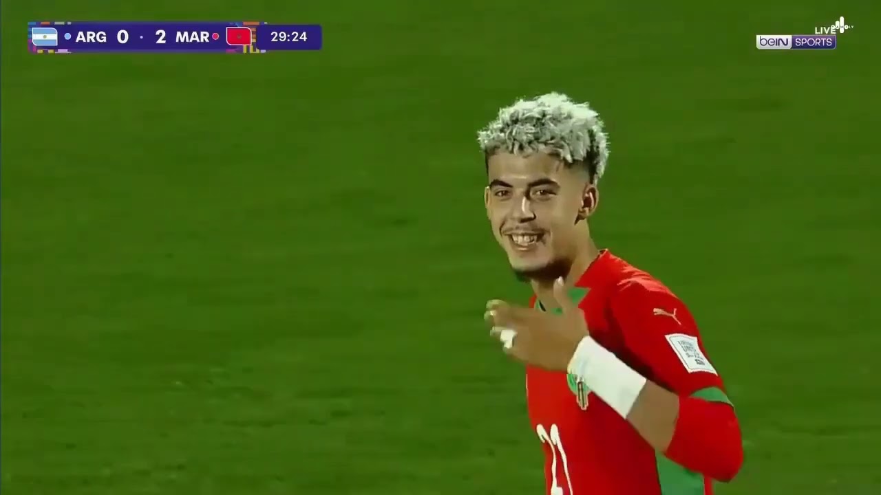 ملخص مباراة المغرب والارجنتين  Argentina vs Morocco 0-2