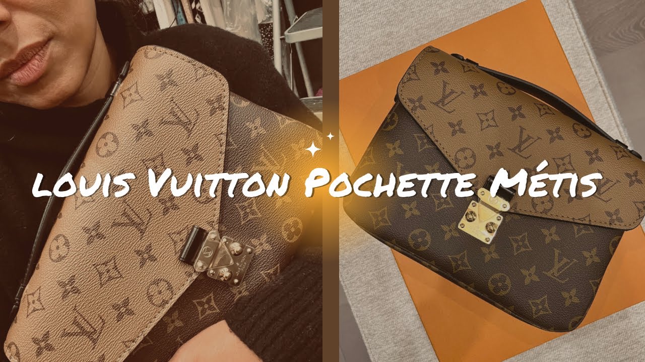 Louis Vuitton Brown, Pattern Print Monogram Pochette Metis