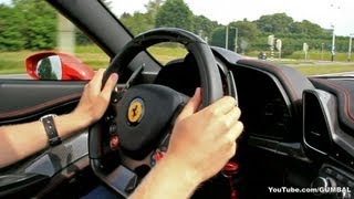 Exciting ride in a Ferrari 458 Spider! - Downshifts, Rev & Accelerations!
