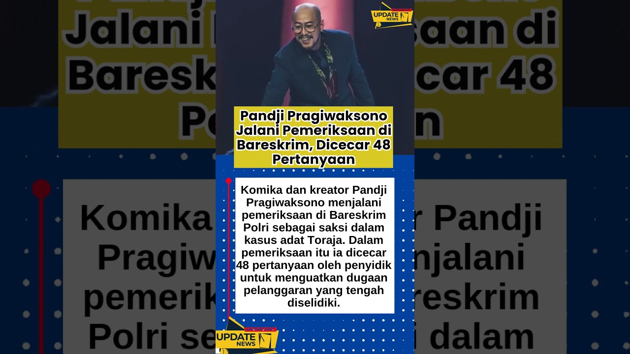 Pandji Pragiwaksono Jalani Pemeriksaan di Bareskrim, Dicecar 48 Pertanyaan 